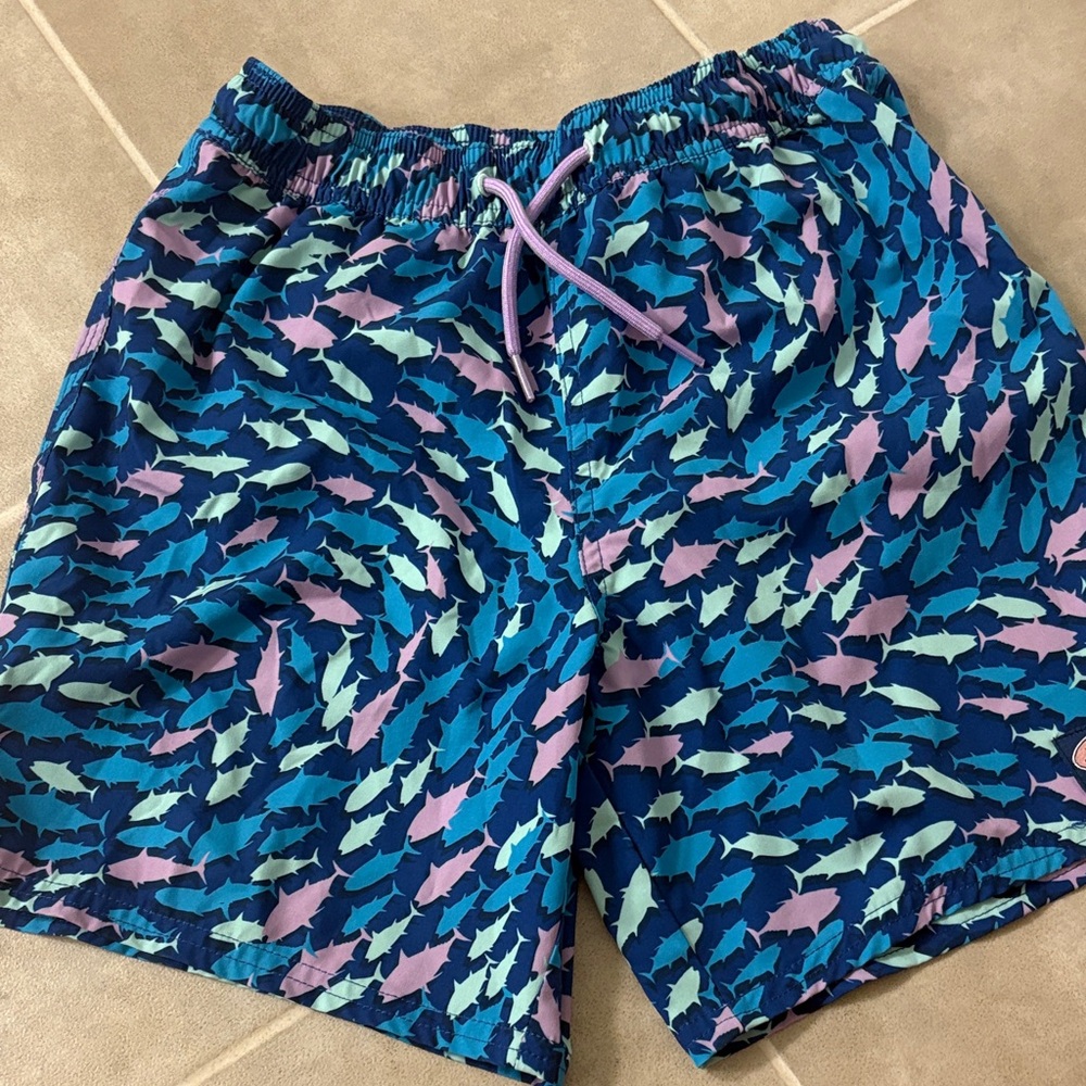 Vineyard Vines Blue and Purple Kids Swim Trunks